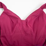 Azazie  burgundy‎ bridesmaid chiffon dress with side slit, size A10 Photo 14