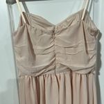 Lulu's Sz XL Maxi Dress Moonlight Serenade Strapless Peach Blush Chiffon Evening Pink Photo 6
