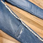 We The Free free people distressed raw hem hole straight leg jeans button fly sz 27 Photo 9