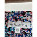 Margaret M Women Pencil Skirt Pull On Stretch Speckled Print Artsy Office Career Blue Size M Photo 4