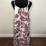 Band Of The Free Womens Dress XS Purple Sleeveless Paisley Ruffled Maxi NWT Purple Photo 3