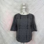 Tory Burch Women's Gray Wool Perforated Blouse Short Sleeve Size XS Photo 1