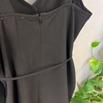 Line and Dot  jumpsuit, cropped wide leg, ruffled straps, relaxed fit, black, S Photo 6