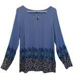 Plenty By Tracy Reese Bohemian Blue Lightweight Tunic size Medium Photo 0