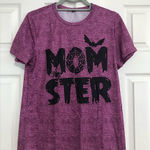 Momster‎ Halloween shirt sleeve tee shirt women’s size small. NWOT. Purple Photo 0