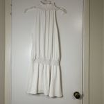 Amanda Uprichard  white ivory smocked cinched sleeveless mini dress medium Photo 2