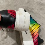 Michael Kors  RARE Ashlyn Rainbow Platform Sneakers Black‎ Leather Women 9M PRIDE Photo 5