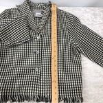 StoneBridge womens jacket blazer suit black & white houndstooth fringe small Photo 8