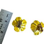 Vintage Yellow Enamel Flower Clip Photo 7