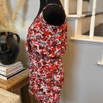 Banana Republic Shorts Romper Faux Wrap Red and Black Floral Photo 6