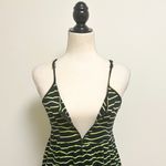 Fox High Speed Black Fluorescent Yellow Stripe Sleeveless Zipper Sundress Small Photo 4