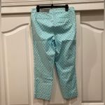 Talbots  perfect crop pants size 8 aqua blue white NWT Photo 3