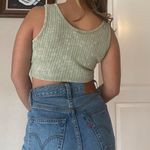 Wild Fable green cropped button up crop tank Photo 4