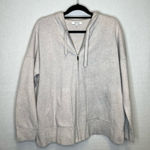 Madewell | Large Cream Full Zip-Up Hoodie Sweater Grey Photo 0