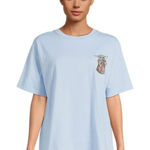 Star Wars Junior Womens  Baby Yoda Juniors Embroidered Graphic Tee - Sz XXXL (19) Photo 0