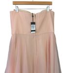 Theia‎ Teresa Strapless Draped Tulle Gown Blush Pink Size 14 NWT Photo 6