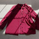 Elementz Red and Black Striped Button-Up Shirt Photo 0