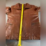 Marc New York Zip Up Leather Jacket Brown Size XL Photo 5