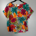 Bentley Women's Vintage Bold 80's Boxy Floral Top Photo 0