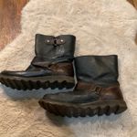 Sorel Boots Size 7 Scotia Comfort Waterproof Short Leather Moto Biker Brown Photo 3