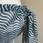 Shade & Shore NEW Striped Blue and White Sarong Skirt Size XL Photo 1