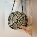 Mango MNG Snakeskin Gold Handle Crossbody Bag Photo 2