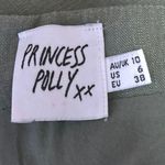 Princess Polly  100% Linen Women's Green Casual Mini A Line Wrap Skirt Skort Sz 6 Photo 3