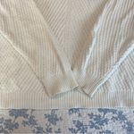 Treasure & Bond Tuck Stitch Oversized 100% Cotton Sweater Ivory Size Medium Photo 6