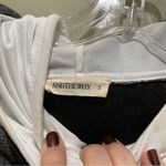 Andthewhy Textured Knit Double Layered Hoodie Sweatshirt Grey White Size Small Photo 7