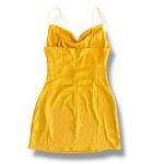 Urban Outfitters  Cowl Neck Slip Dress M Satin Mini Yellow Party Cocktail‎ NWT Photo 5