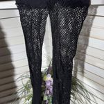 California Costumes Flapper Dress Fringe Mesh Stockings Stretchy Black sz S Photo 4