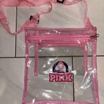 PINK - Victoria's Secret  Breast Cancer Awareness Clear Pink Crossbody Bag Photo 0