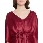 NWT Gypsie Blu Satin Silk Kaftan for Sleepwear Maxi Dress A Nightgown Kaftan Red Size undefined Photo 7