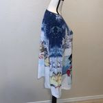 Erika  winter scene snowman cottage sequined long sleeve top Photo 6