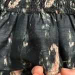 Love Shack Fancy  Black Flower Print Silk Violet Mini Dress Puff Sleeve XS Photo 6