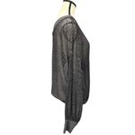 Free People  We The Free South Side Thermal Top Black Waffle Knit Oversized XS Photo 6