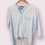 ZARA Trafaluc Denim Makers Denim Top with Asymmetrical Open Back Photo 3