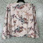 Gypsies & Moondust Pink Floral Neck Cutout Sweatshirt - Size Large - Lightweight Photo 6