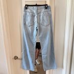 Mother The Mid Rise Rambler Zip Flood Jeans Ripped Light Wash Size 27 Blue Photo 3