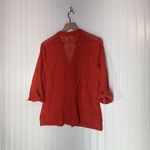 Rebecca Malone Orange Lace Cardigan Top M Cottagecore Boho Semi Sheer Coastal Photo 7