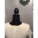 Lulus Small S White Lace Dress Wedding Mini Short Sleeve Stretch Photo 1