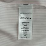 Untuckit Women’s Size S Pale Pink Stripe Tie Waist Button Front Shirt Clara Photo 4