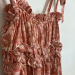 ASTR the Label Shoulder Tie Maxi Dress (Sz XL) Coral Rust Floral NWT Photo 5