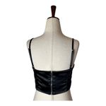 NBD  Corset Women Medium Black Satin Cropped Top Sleeveless Party Whimsigoth Sexy Photo 5