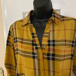 New York & Co. Yellow Plaid Shirt Dress Photo 1