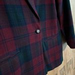 American Vintage Vintage Summit Hill Plaid Red Blue Blazer Sz 8 Petite Photo 2
