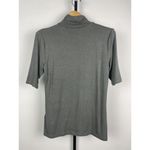 Ralph Lauren Lauren Gunmetal Gray Metallic Short Sleeve Turtleneck Shirt Size M Photo 6
