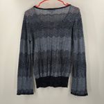 White House | Black Market WHBM Sweater SZ Small Bell Sleeves Chevron Metallic NWT Photo 1