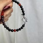 Carnelian Garnet Obsidian Crystal Gemstone Bead Bracelet Artisan Handmade Orange Photo 8