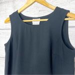 Leslie Fay Vintage Petites Black Sleeveless Dressy Tank Top Blouse Size 8P Photo 3